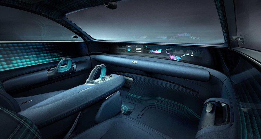анонс нового электромобиля от Hyundai панель управления