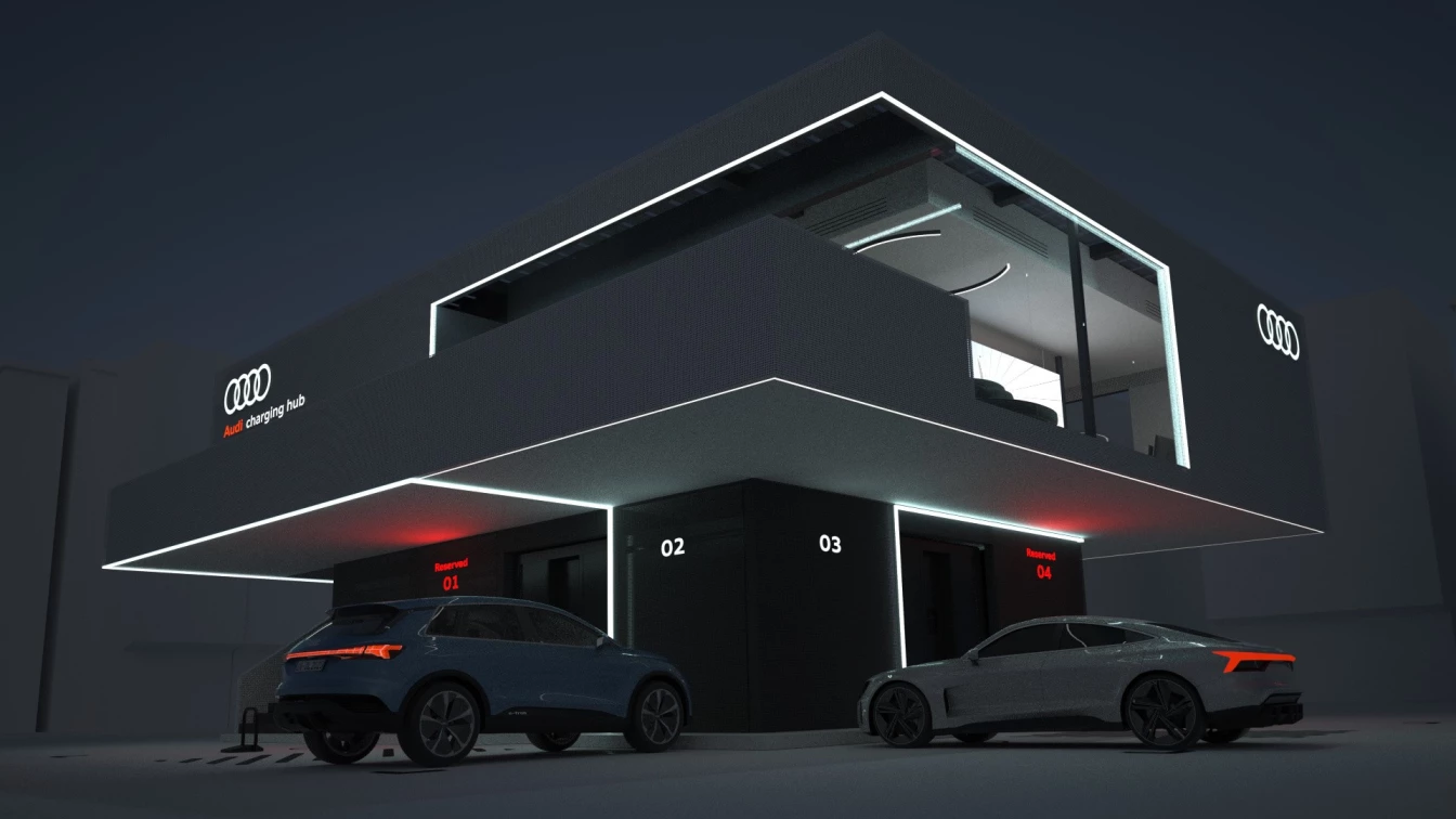 Сеть электрозаправочных станций от Audi
