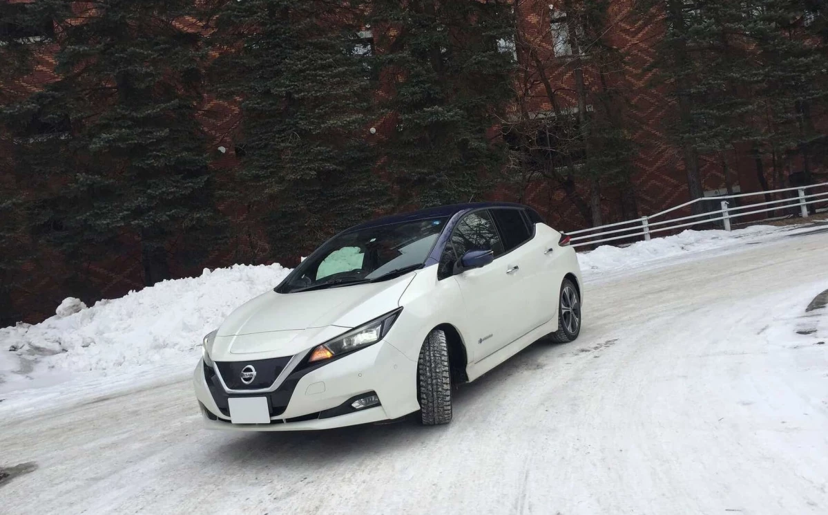 Nissan Leaf в мороз